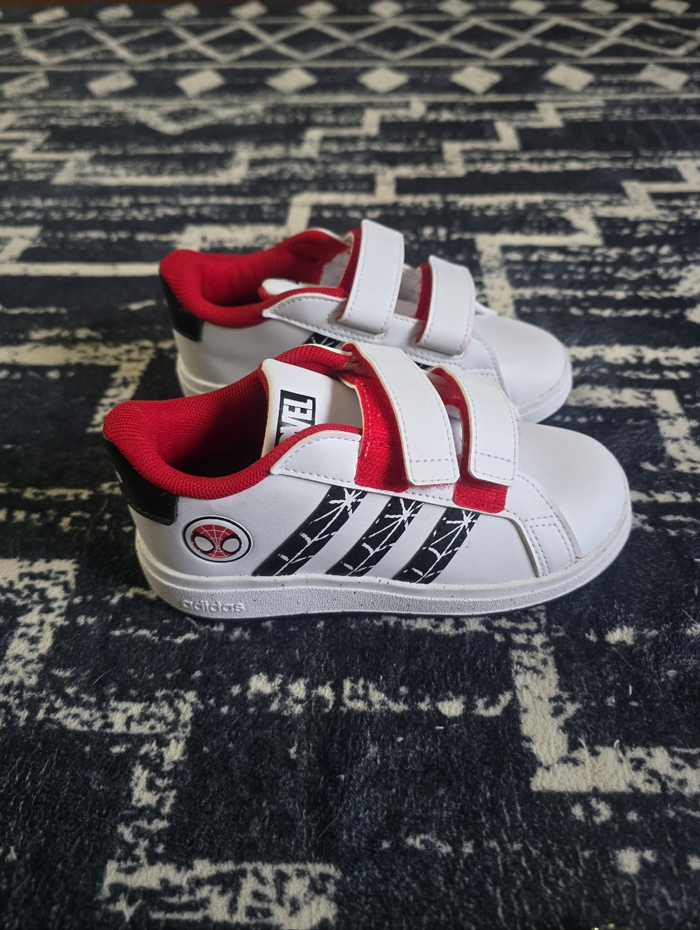 adidas White, Black And Red Spiderman Shoes - Picture 2 of 7